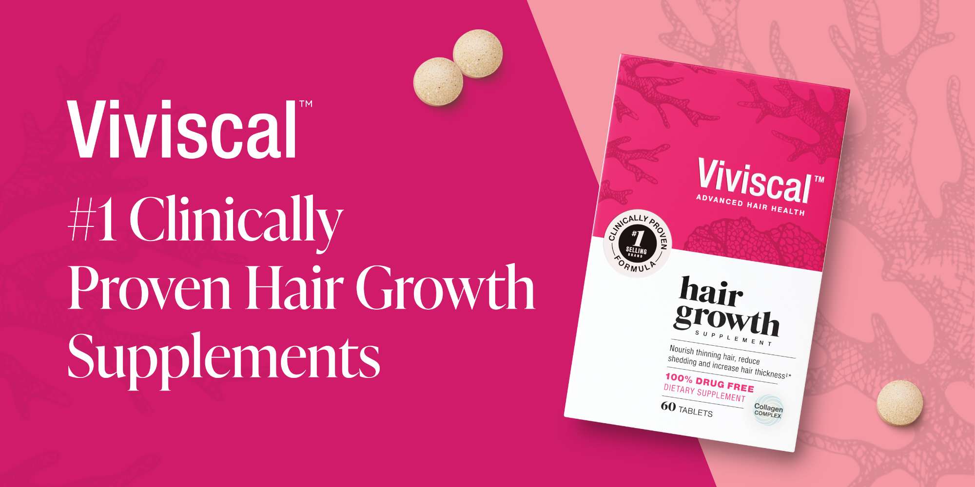 Viviscal Hair Growth Supplement for Women 60 Tablets, 1 Month Supply