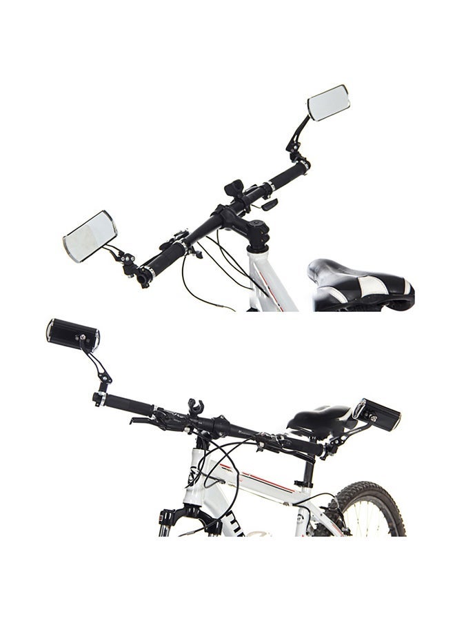 2Pcs Angle Adjustable Safety Bicycle Mountain Bike Handlebar Rear View Mirror