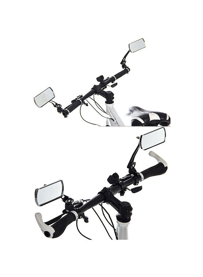 2Pcs Angle Adjustable Safety Bicycle Mountain Bike Handlebar Rear View Mirror