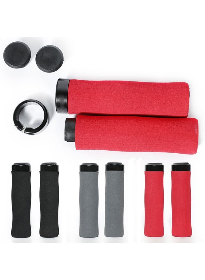 1 Pair Bicycle Non-slip Handle Bike Parts with Ergonomic Closure Handlebar Grips 12.5x3x2cm