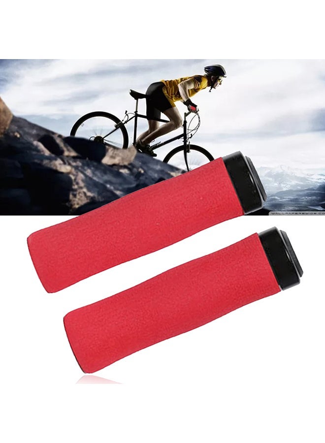 1 Pair Bicycle Non-slip Handle Bike Parts with Ergonomic Closure Handlebar Grips 12.5x3x2cm