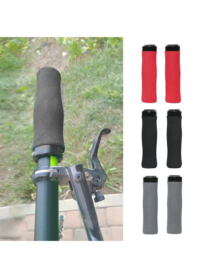 1 Pair Bicycle Non-slip Handle Bike Parts with Ergonomic Closure Handlebar Grips 12.5x3x2cm