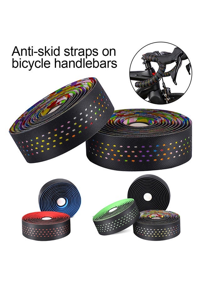 2Pcs Road Bike Bicycle Handlebar Grip Wrap Anti-slip Strap Colorful Tape Belt 24x9x4cm