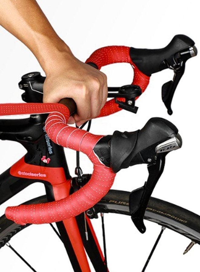 PU Leather Perforated Belt Bike Handlebar Tape 20x10x4cm