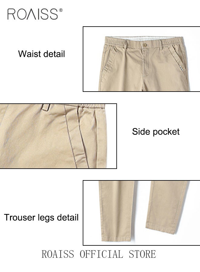 Men Casual Suit Pants with Light Business Style Straight Leg Slim Fit Tapered Cuffs for a Well Tailored Look Solid Color Design Ideal for Work School or Daily Commute