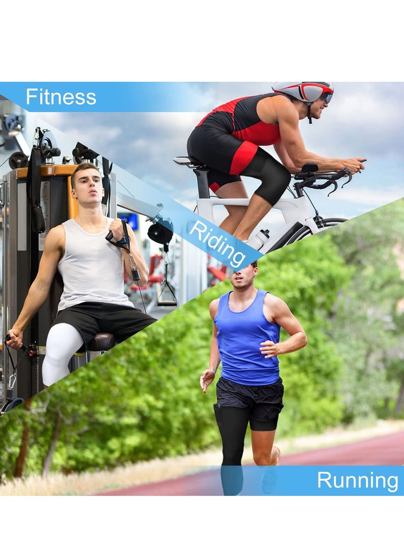 2 Pack Men's Compression Pants 3/4 One-Leg Tight Sports Base Leggings Basketball Running Size L