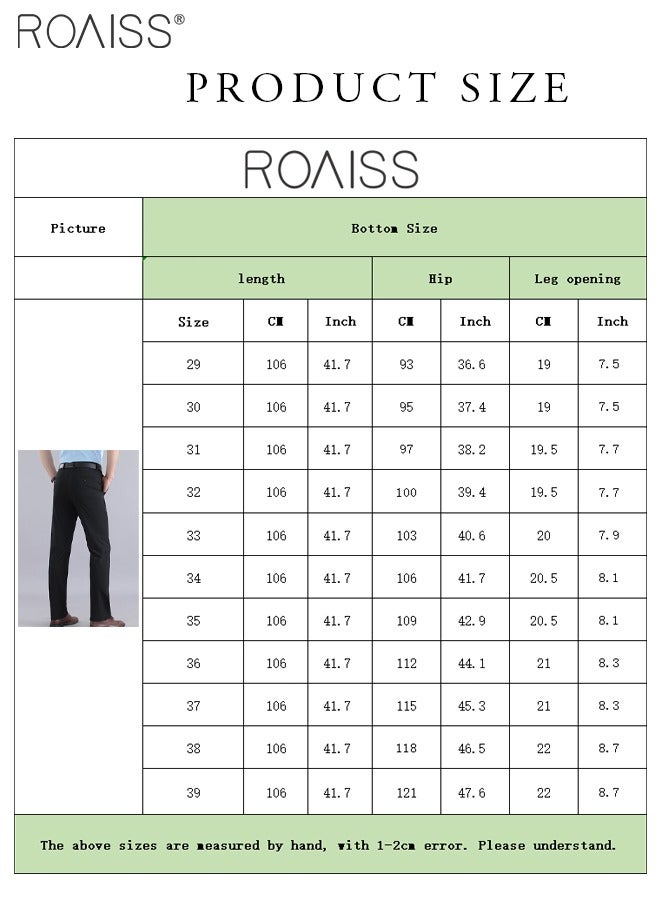 High Quality Elasticity Casual Breathable Trousers Clothing Autumn Straight Suit Pants Men's Chic Business Fashion