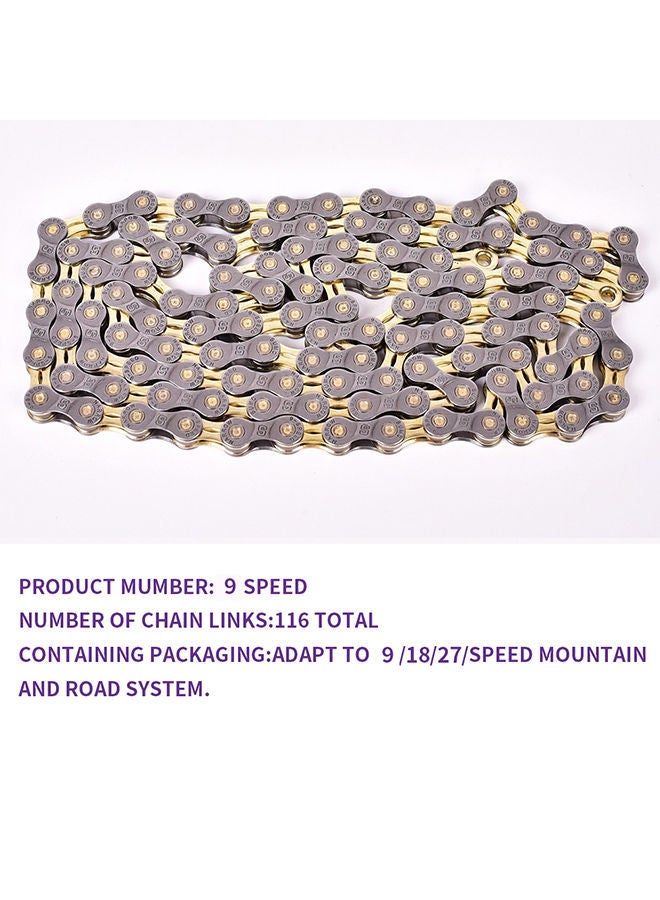 Speed Semi-hollow Bicycle Chain for Mountain Bike Cycling Parts 24.25x9.5x3cm