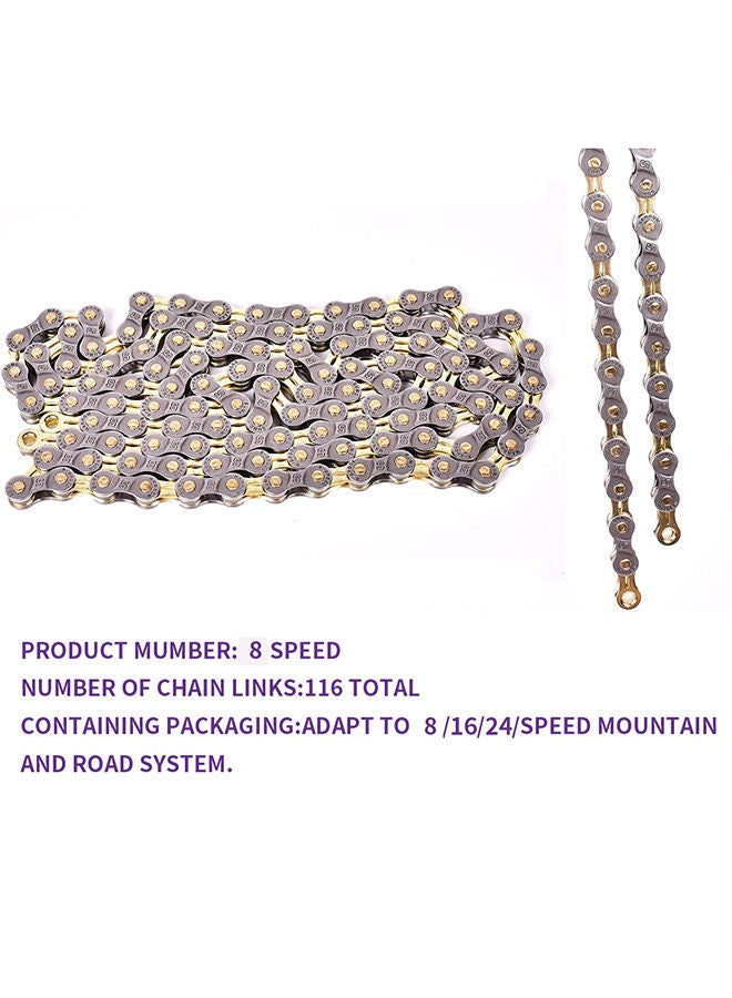 Speed Semi-hollow Bicycle Chain for Mountain Bike Cycling Parts 24.25x9.5x3cm