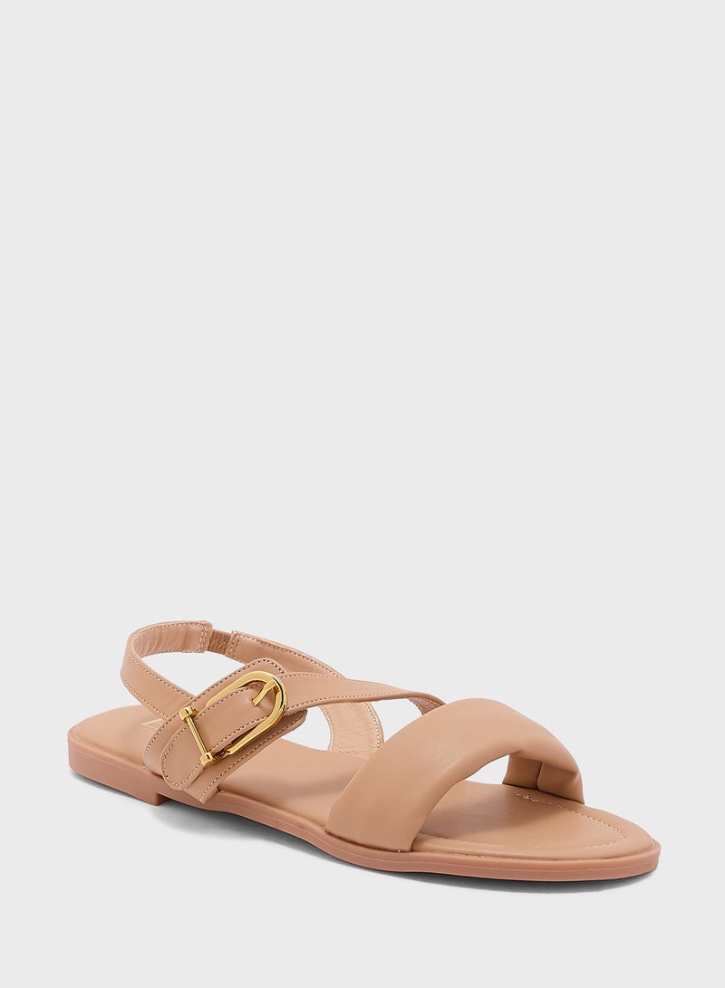 Buckle Detail Backstrap Sandal