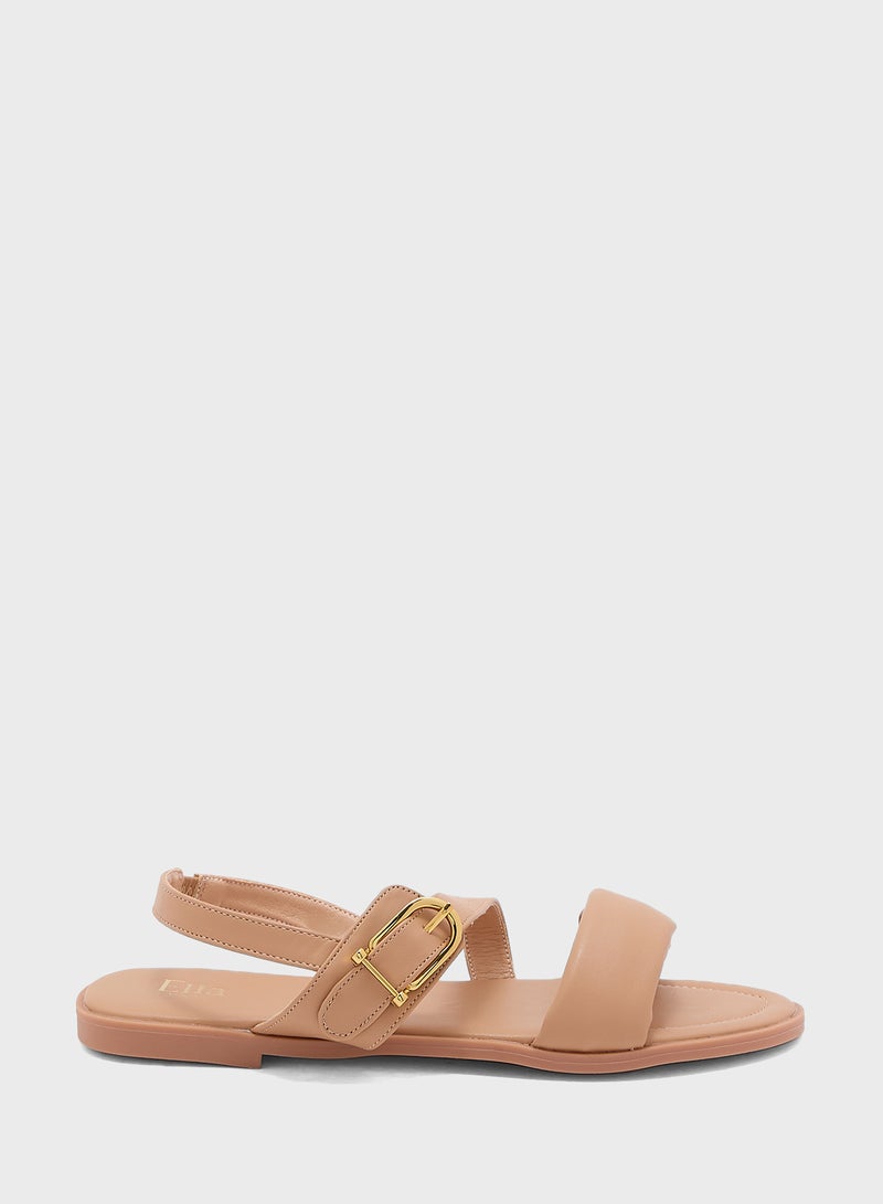 Buckle Detail Backstrap Sandal