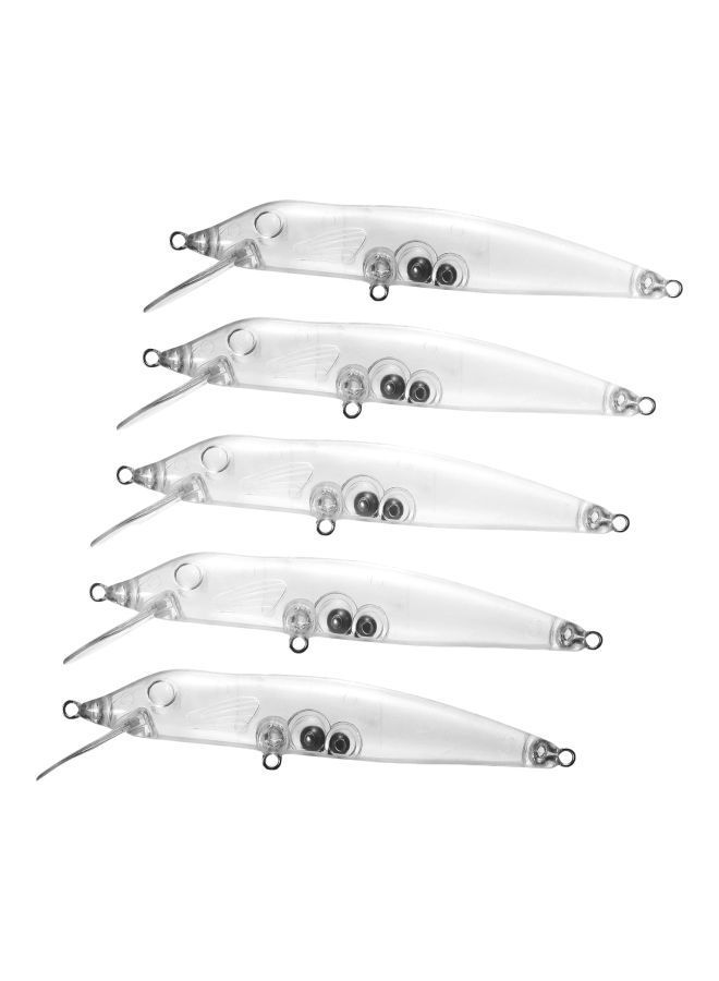 5-Piece Artificial Fish Shaped Lure 5x4.9inch