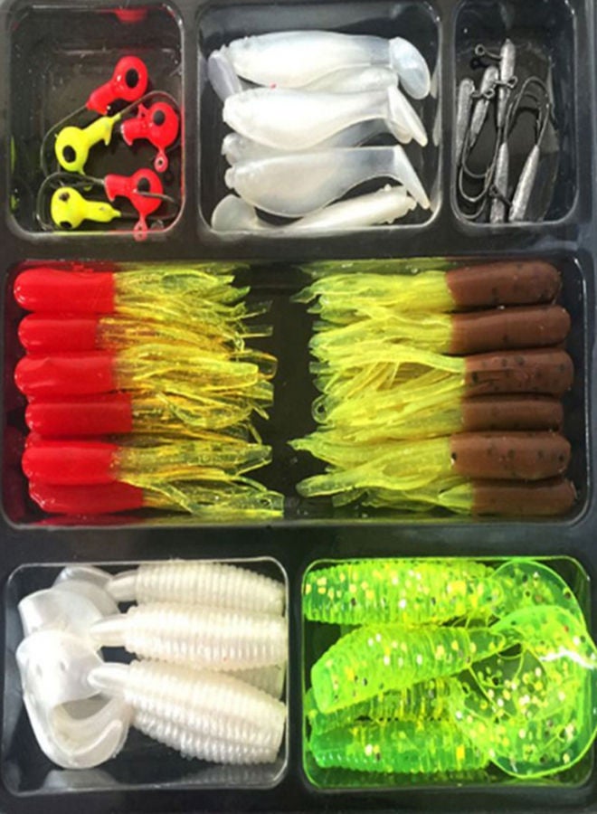 35-Piece Worm Fishing Lures