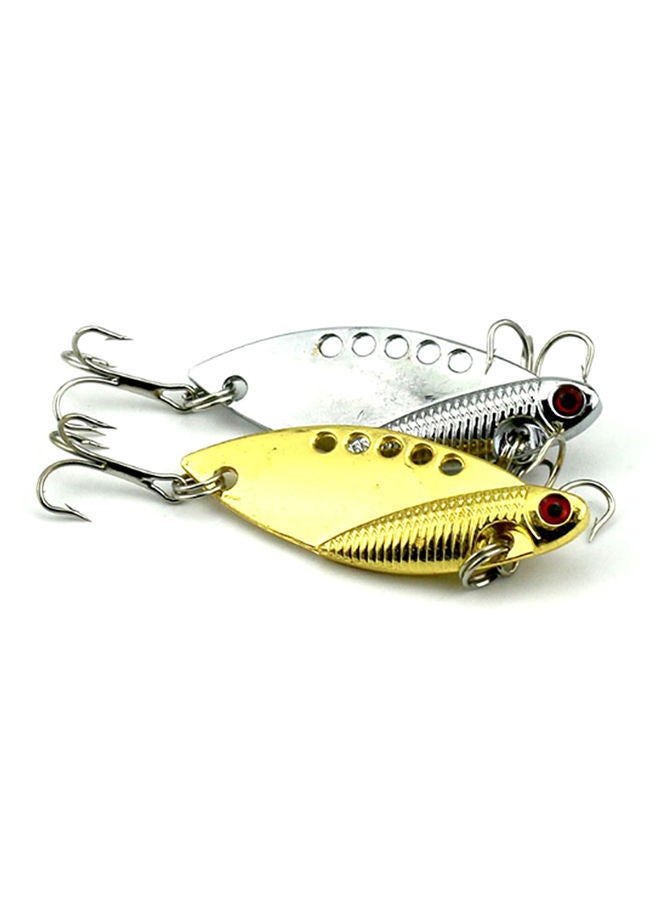 5-Piece 3D Eyes Crank Bait Fishing Lure With Spinner Blade