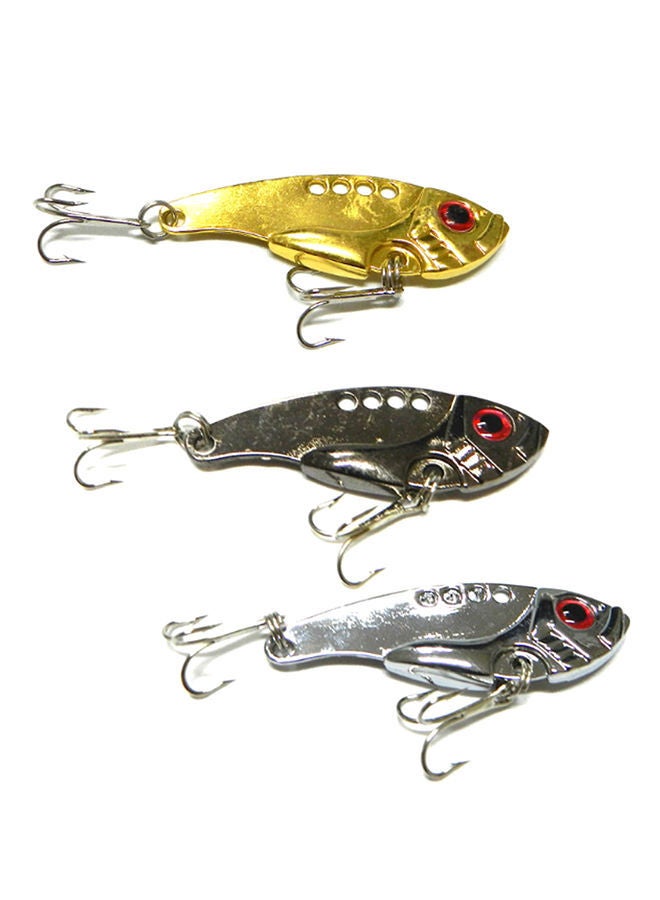 5-Piece 3D Eyes Crank Bait Fishing Lure With Spinner Blade