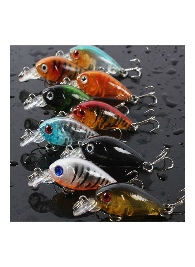 1 Pc 4.5cm Lifelike Crankbait Plastic Hard 3D Eyes Bait Fishing Lure Tackle Hook 20 x 10 20cm