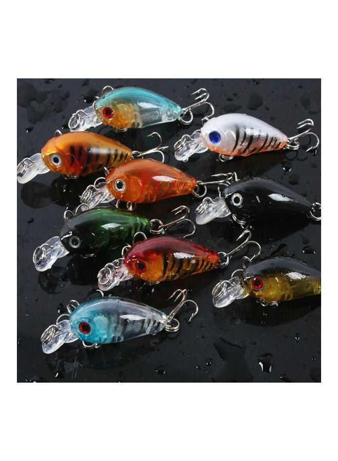 1 Pc 4.5cm Lifelike Crankbait Plastic Hard 3D Eyes Bait Fishing Lure Tackle Hook 20 x 10 20cm