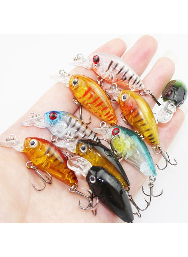 1 Pc 4.5cm Lifelike Crankbait Plastic Hard 3D Eyes Bait Fishing Lure Tackle Hook 20 x 10 20cm