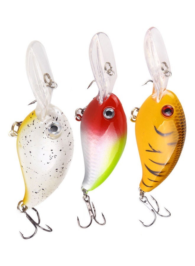 1Pc Crank 3D Eyes Fishing Lure Hard Bait Bass Crankbait Sharp Fish Hook Tackle 20 x 10 20cm