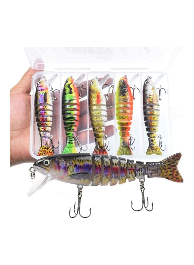 5-Piece Hard Body Sinking Bait Fishing Bass Lure 11cm