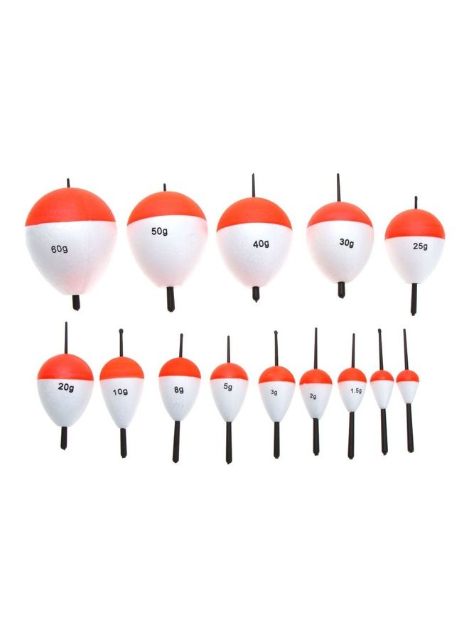 14-Piece Fishing Floating Balls With Sticks