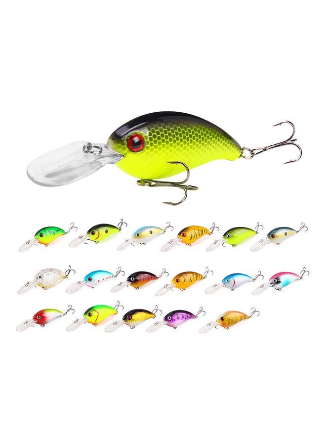 1Pc Crank 3D Eyes Fishing Lure Hard Bait Bass Crankbait Sharp Fish Hook Tackle 20 x 10 20cm