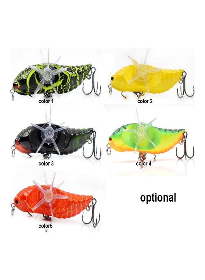 Cicada Lures with Rotational Double Propeller Wings Bionic Fishing Lure Floating Bait Artificial Lifelike Insect Tackle 3in/0.5oz 02 14*4.5*8cm