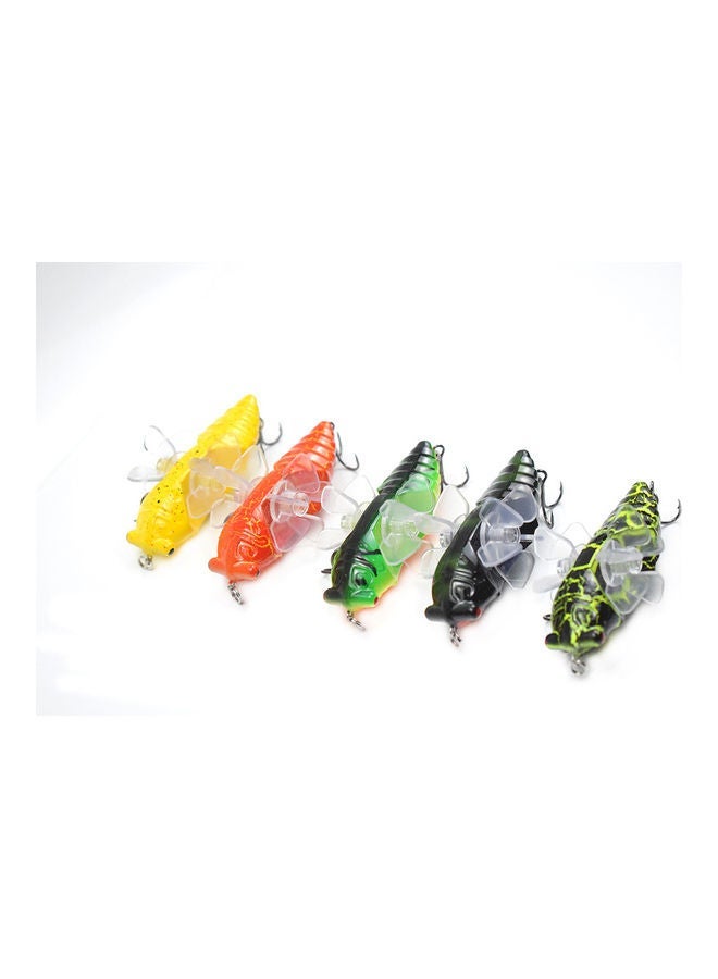 Cicada Lures with Rotational Double Propeller Wings Bionic Fishing Lure Floating Bait Artificial Lifelike Insect Tackle 3in/0.5oz 02 14*4.5*8cm