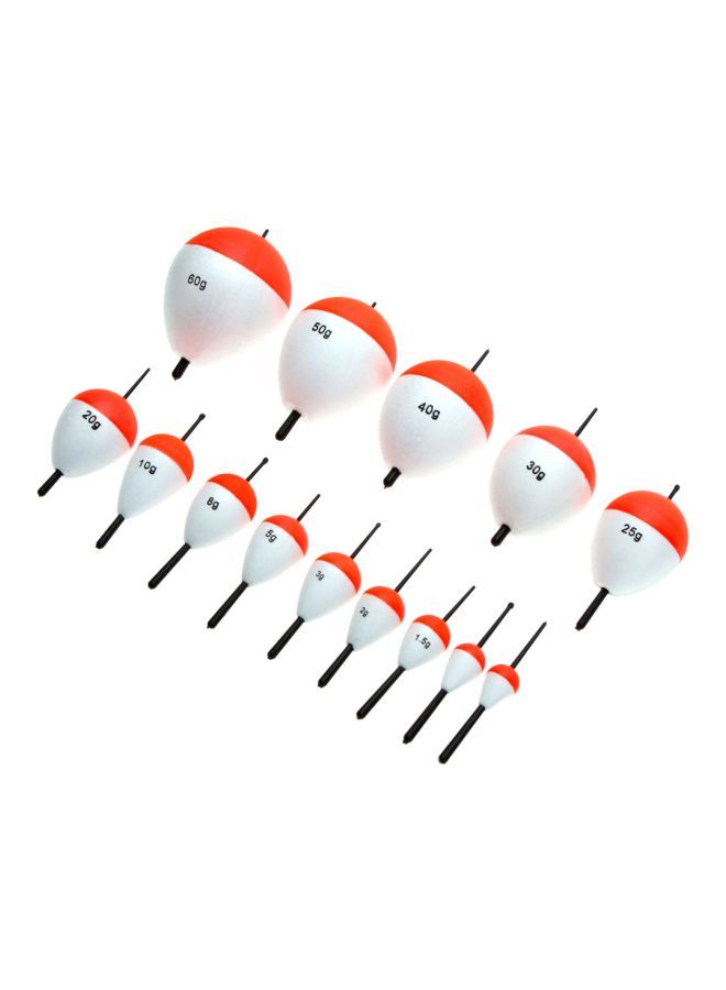 14-Piece Fishing Float Accessory With Sticks