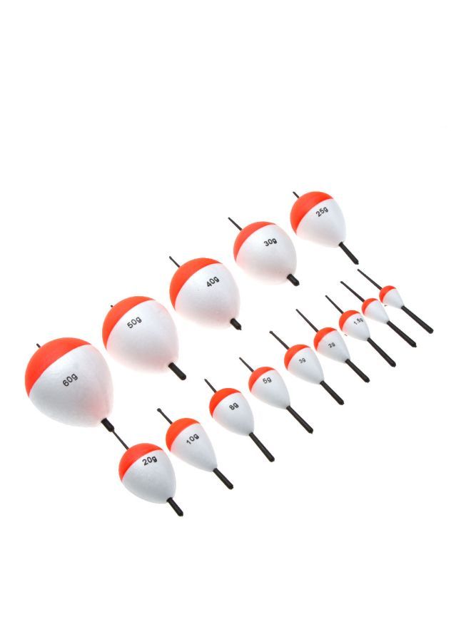 14-Piece Fishing Float Accessory With Sticks