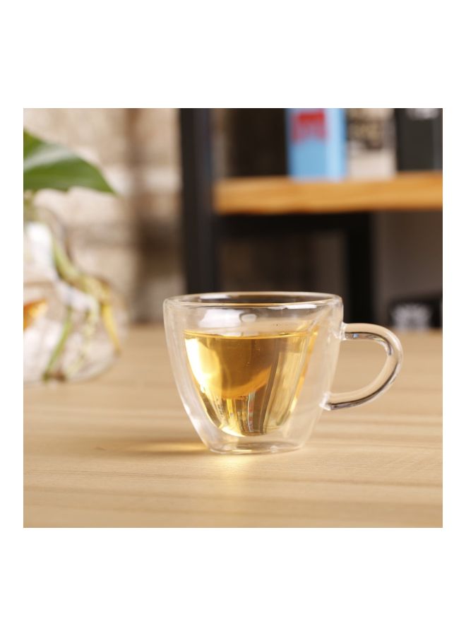 Heart Shape Double Wall Cup Clear 11.3x8.3x7.2centimeter
