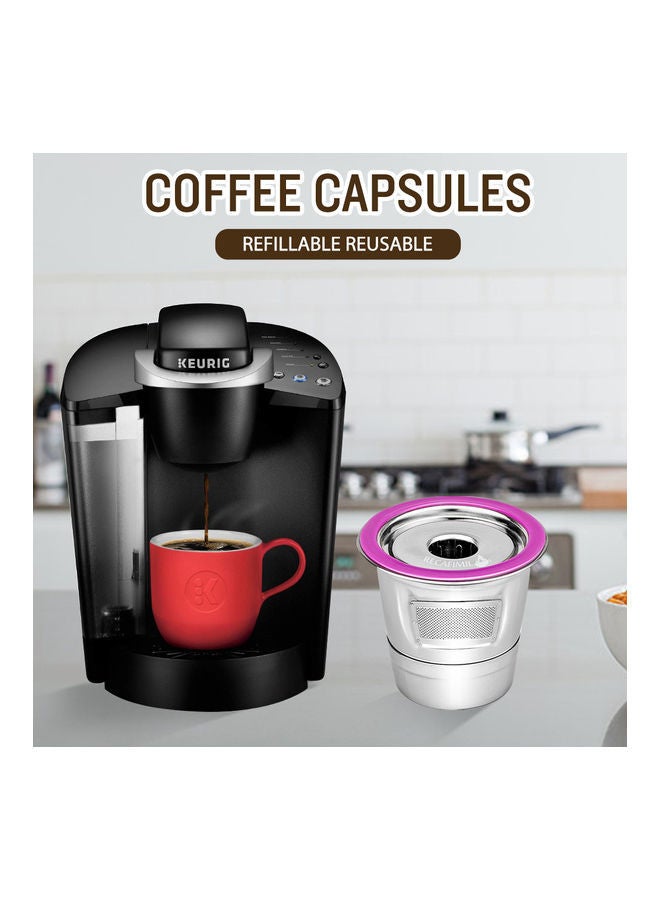 Stainless Steel Fillable Reusable Coffee Capsule Cup Filter Silver