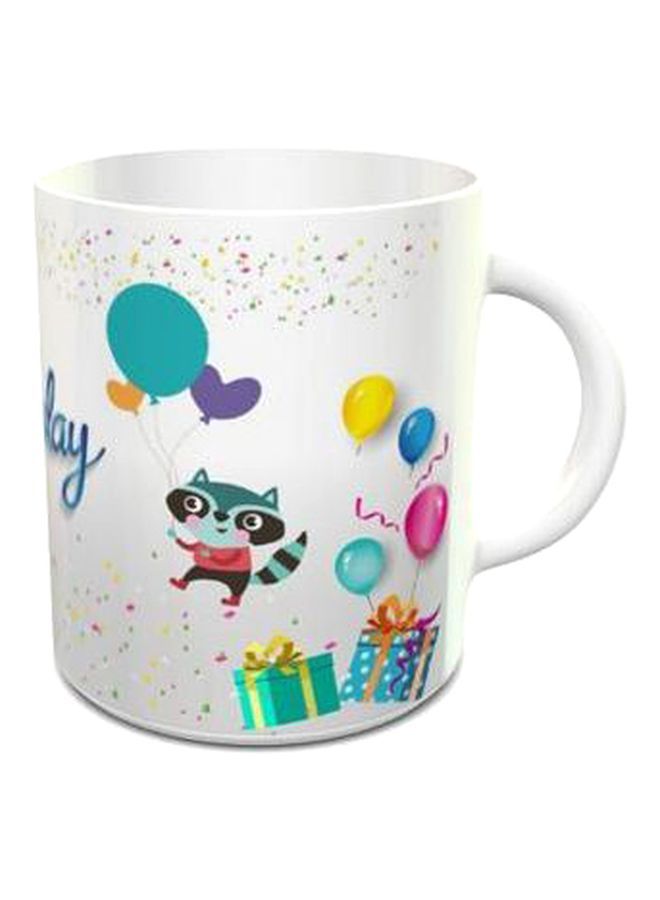 Birthday Wishes Design 153 Tea Cup White/Blue/Purple