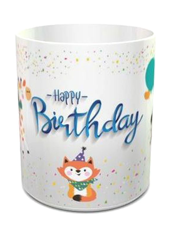 Birthday Wishes Design 153 Tea Cup White/Blue/Purple