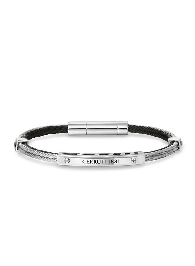 Cerruti 1881 Bracelet for Men in Silver and Black