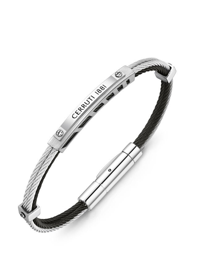 Cerruti 1881 Bracelet for Men in Silver and Black