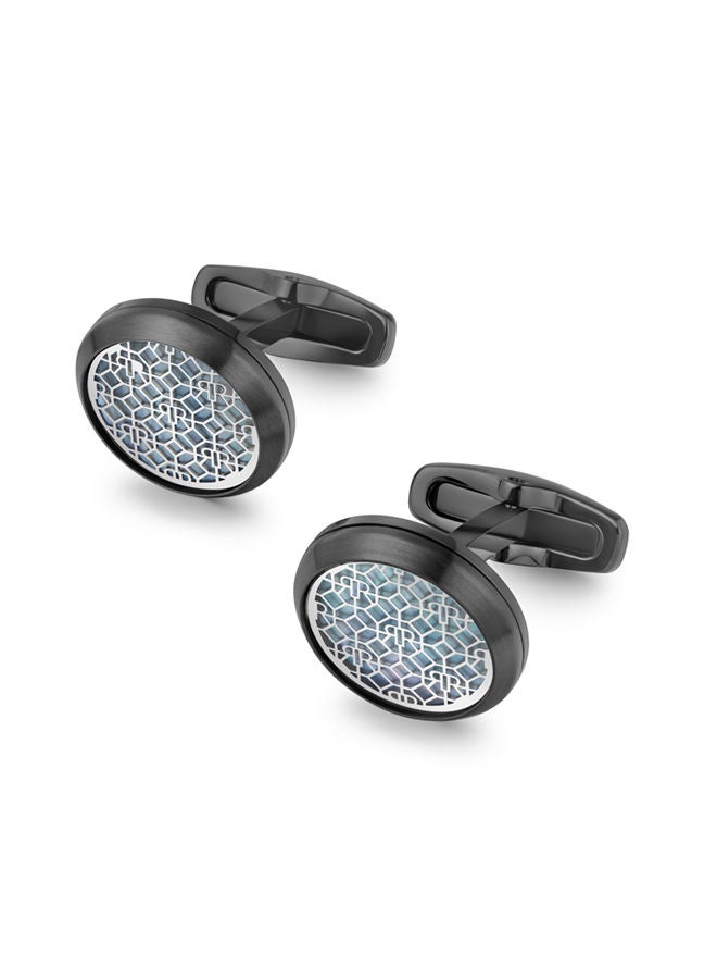 Cerruti 1881 Cufflinks for Men in Grey and Black