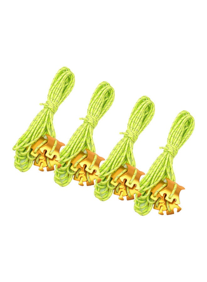 4-Piece Reflective Tent Rope With Tensioner 4meter