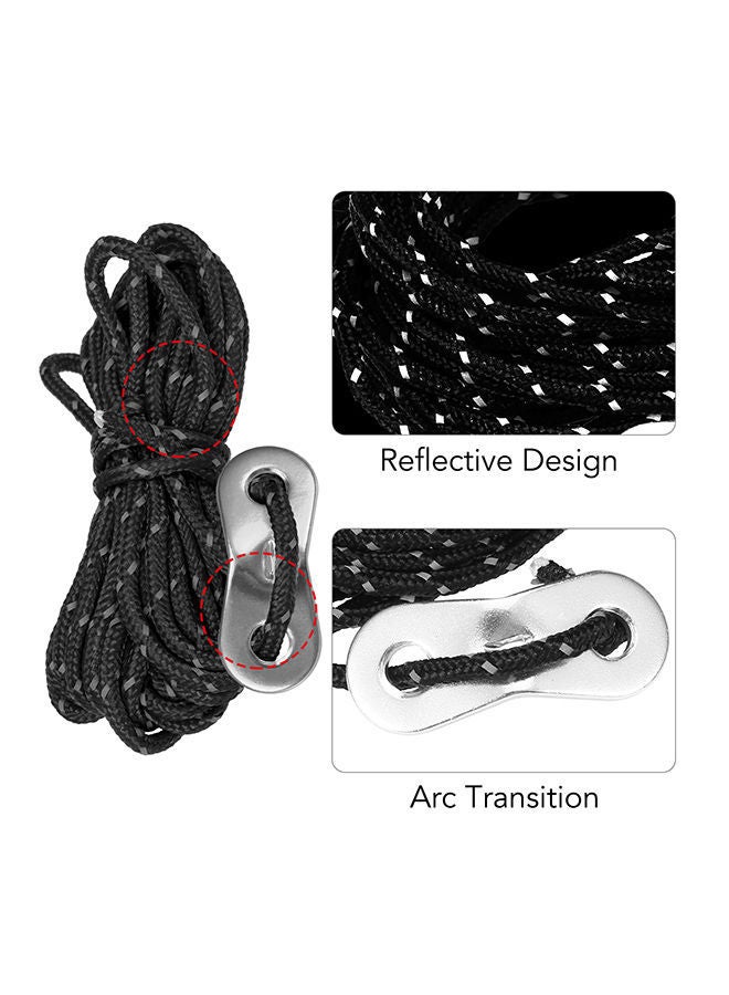 6-Piece Tent Cord Tensioner Set With Adjuster Canopy Guyline