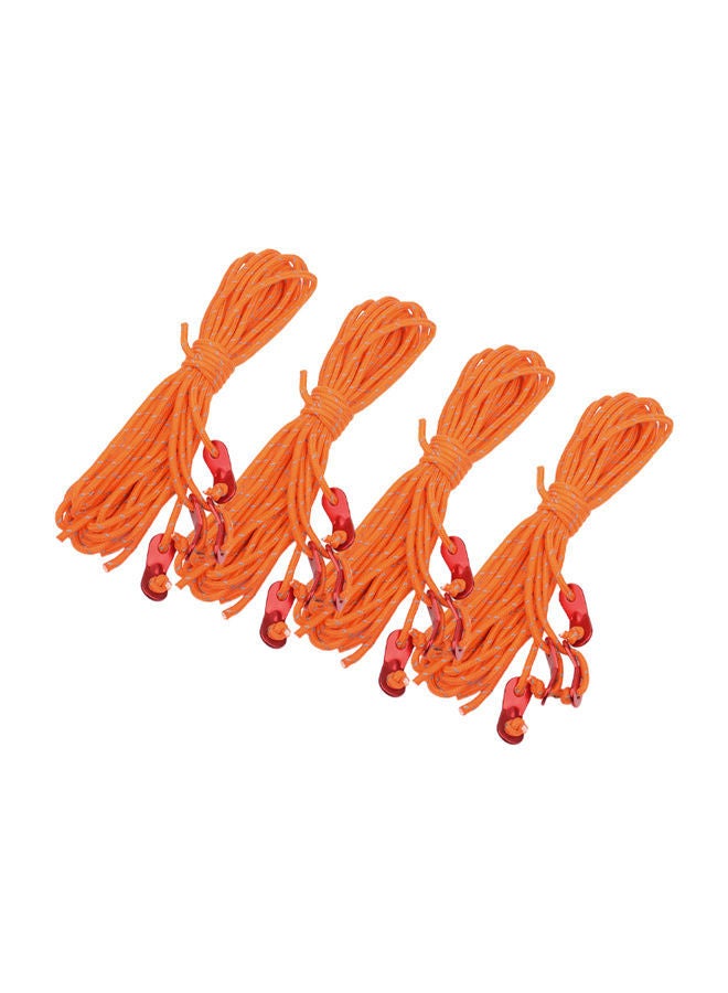 4-Piece Reflective Tent Rope With Tensioner 4meter