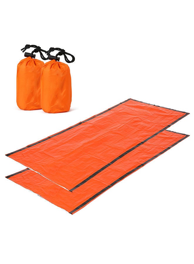 2-Piece Emergency Blanket With Compression Sack 11 x 3 10centimeter