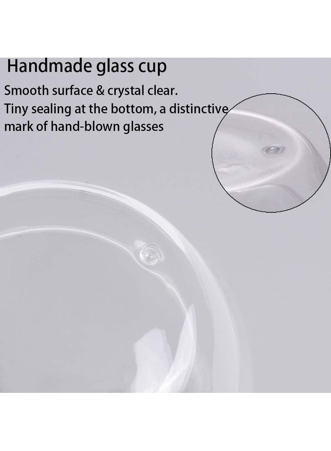 2-Piece Double Walled Coffee Mugs Clear
