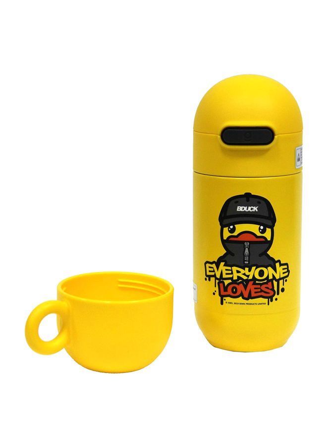 Insulated Cup With Straw Duck Yellow 19x7centimeter