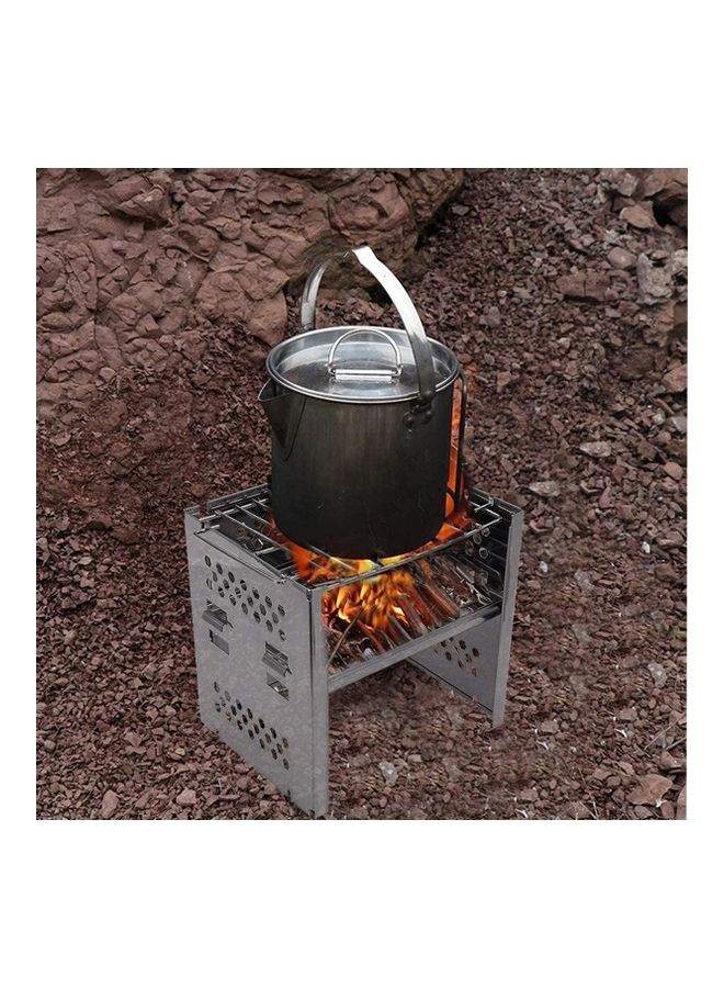 Portable Folding Stainless Steel Outdoor Wood Burning Camp Stove one size