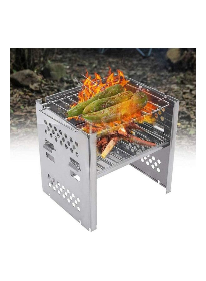 Portable Folding Stainless Steel Outdoor Wood Burning Camp Stove one size