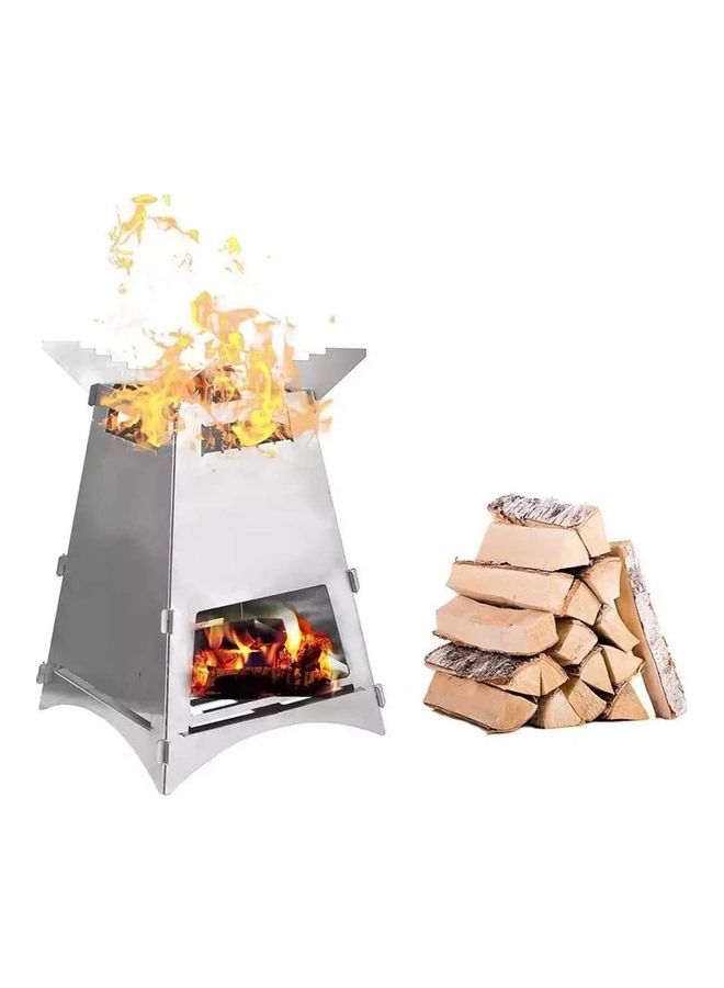 Portable Outdoor Camping Wood Stove 9.6 x 6.5 6.5inch