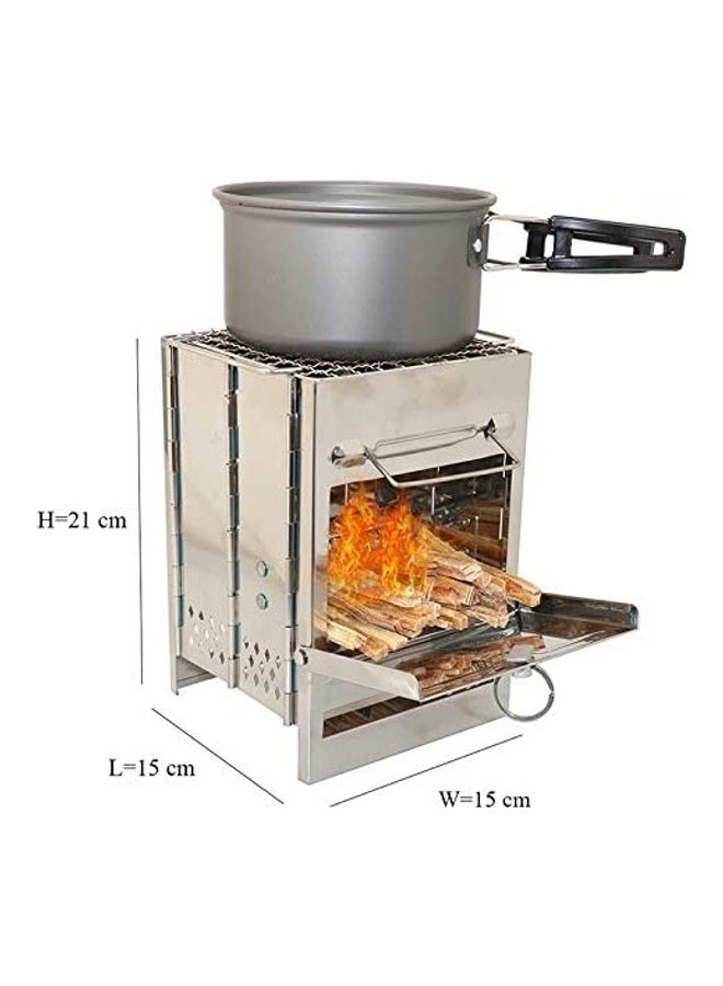 Portable Wood Burning Stove 21 x 15 15cm