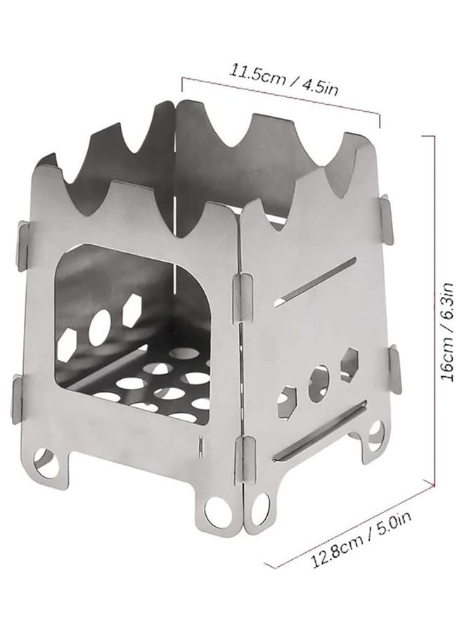 Portable Lightweight Folding Wood Burning Stove 11.5 x 16 12.8cm