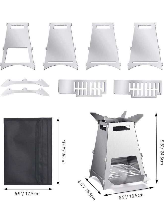 Portable Wood Burning Stove 16.5 x 24.5`cm