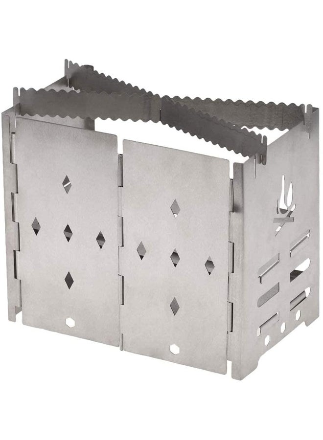 Collapsible Wood Burning Camping Rocket Stove 21x12.7x18cm